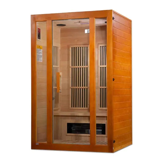 Golden Designs Maxxus Aspen Dual Tech 2 person Low EMF FAR Infrared Sauna (Canadian Hemlock)