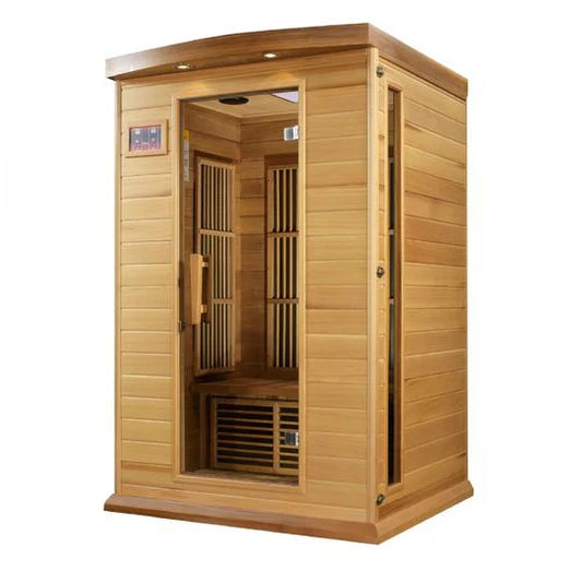Golden Designs Sauna Maxxus 2-Person, Low EMF (Under 8MG) FAR Infrared Sauna (Canadian Hemlock)