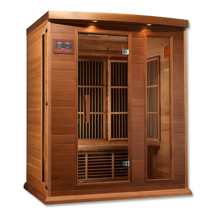 Golden Designs Maxxus 3-persons Low EMF FAR Infrared Sauna (Canadian Red Cedar)