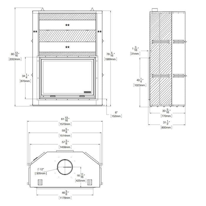 Napoleon High Country 8000 Wood Burning Fireplace