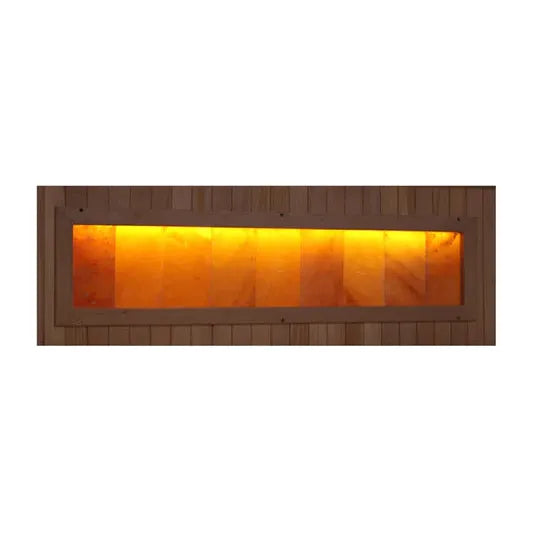 Golden Designs 3-Person Full Spectrum PureTech Near Zero EMF FAR Infrared Sauna with Himalayan Salt Bar