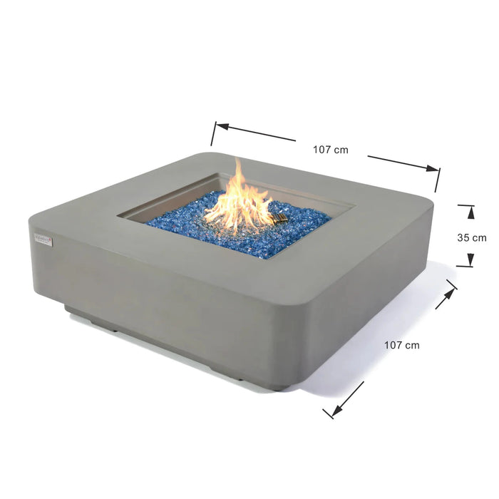 Elementi Plus LUCERNE Fire Table- Light Grey