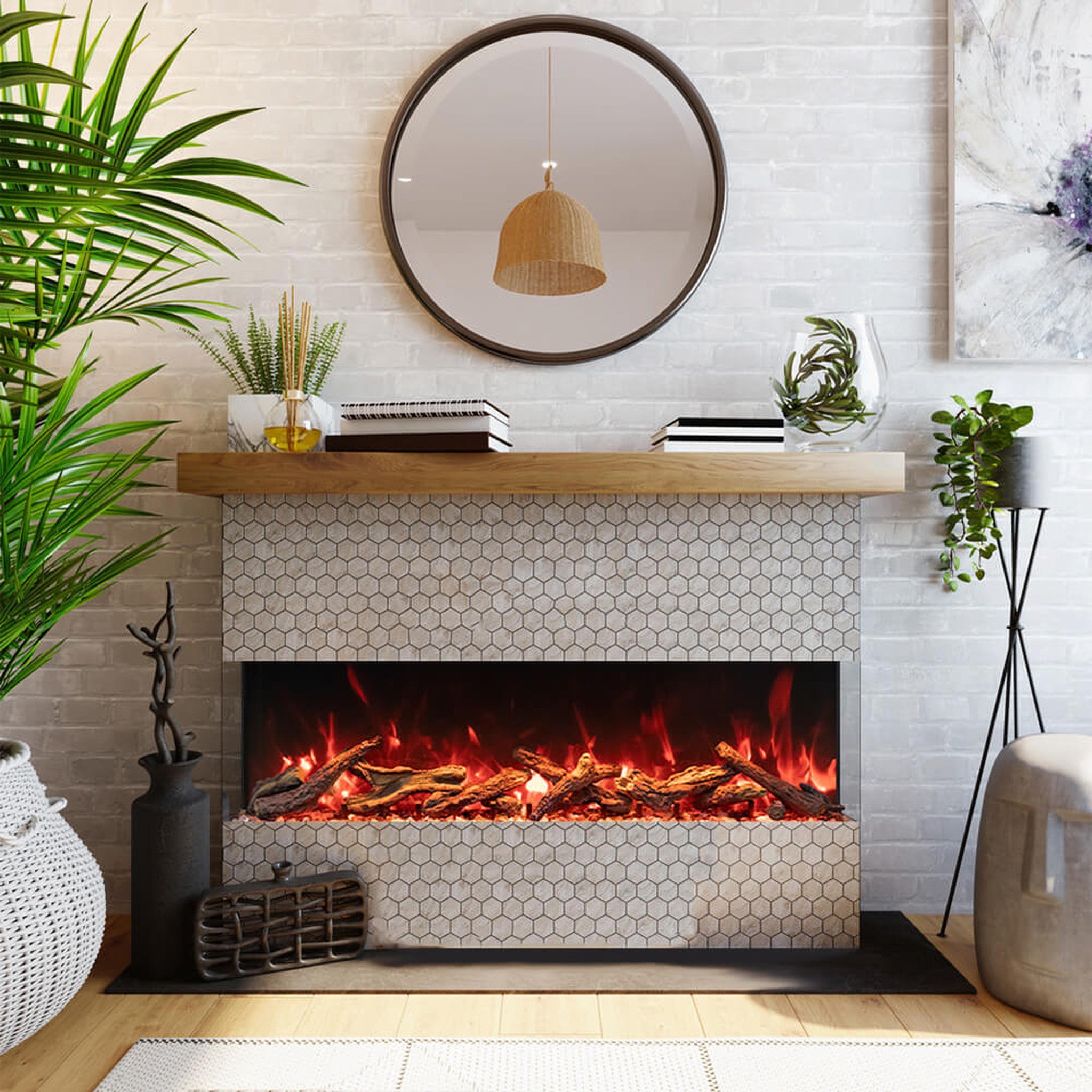 Amantii True View XL Deep - 3 Sided Electric Fireplace