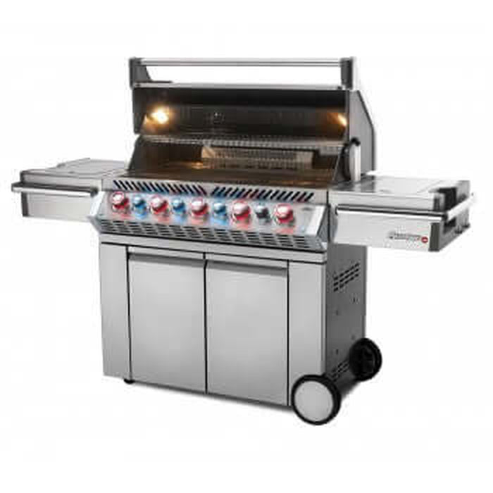 Napoleon Prestige PRO 665 Freestanding Gas Grill with Infrared Rear Burner and Infrared Side Burner and Rotisserie Kit