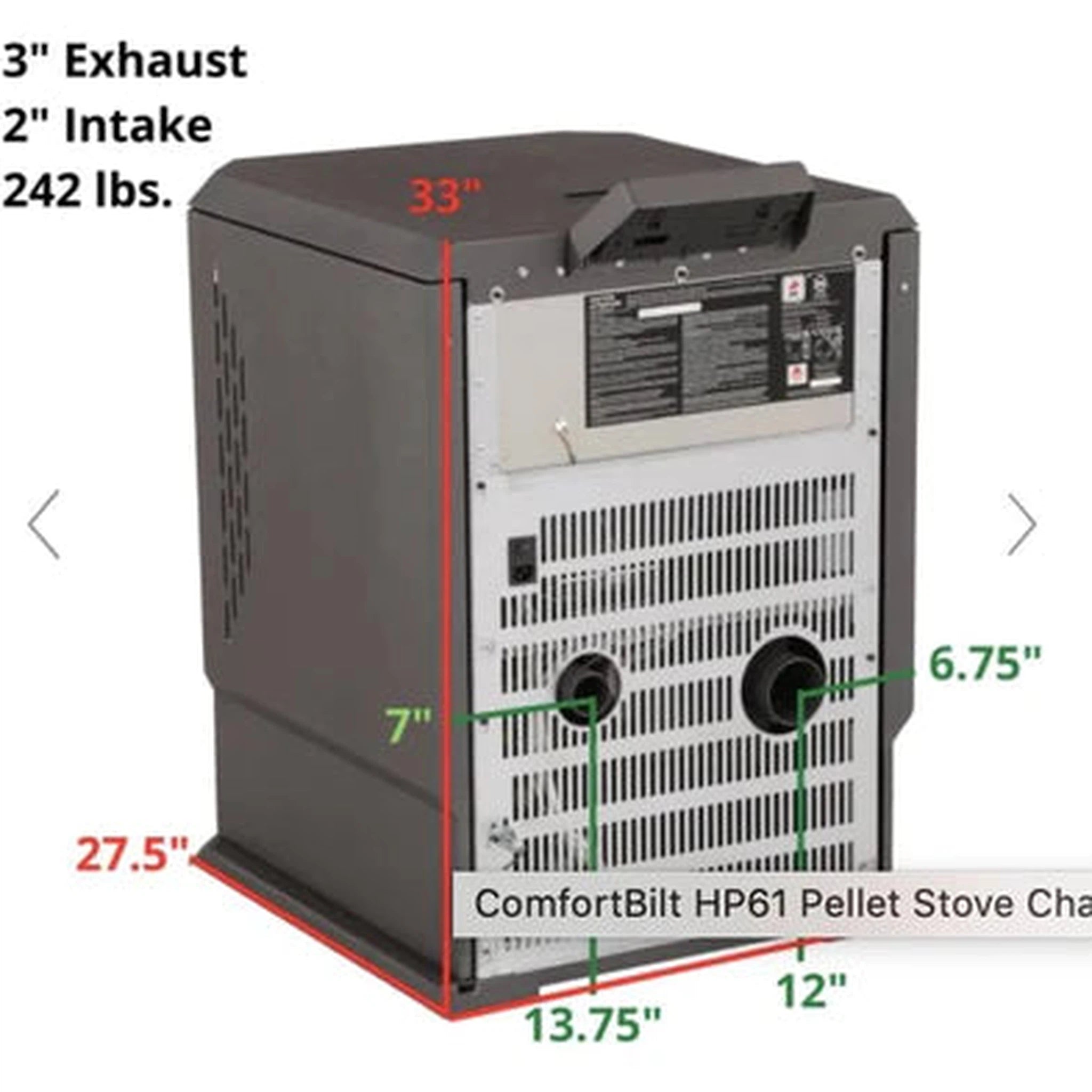 ComfortBilt HP61 Pellet Stove