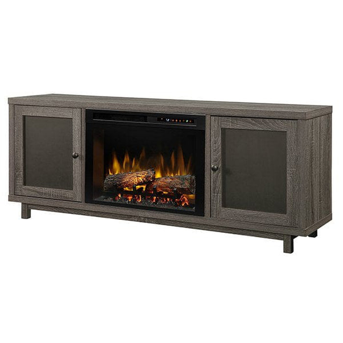 Dimplex - Jesse Media Console Electric Fireplace with Glass Ember Media Bed