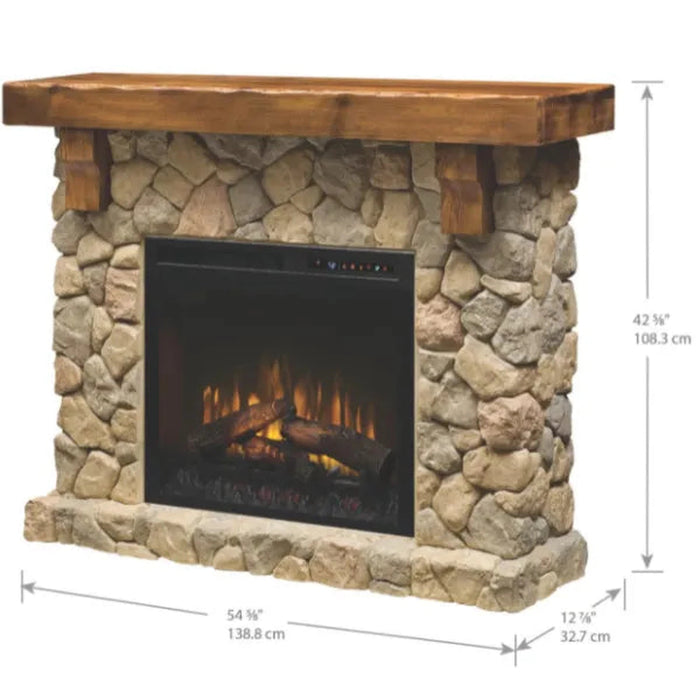 Dimplex Fieldstone Look 55" Mantel with 28" Electric Firebox