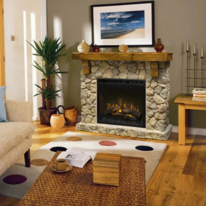 Dimplex Fieldstone Look 55" Mantel with 28" Electric Firebox