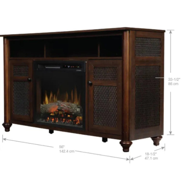 Dimplex Xavier Media Console Electric Fireplace With Logs