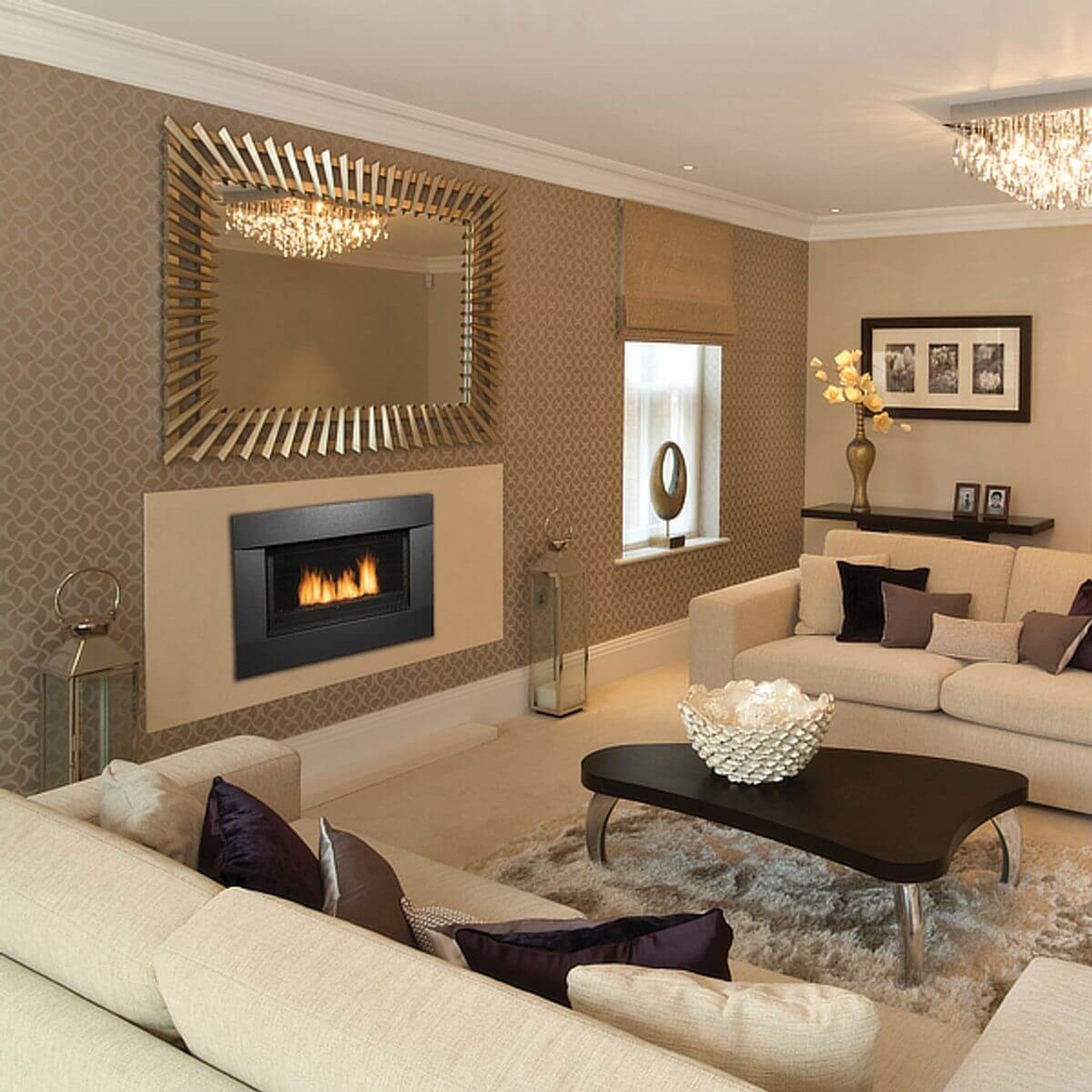Sierra Flame Newcomb - 36" Direct Vent Linear Fireplace