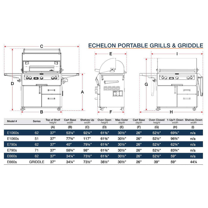 Fire Magic E1060s Echelon Diamond 48-Inch Gas Grill on Cart with Single Side Burner