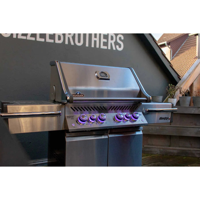 Napoleon Prestige PRO 500 Freestanding Grill with Infrared Rear and Side Burners and Rotisserie Kit