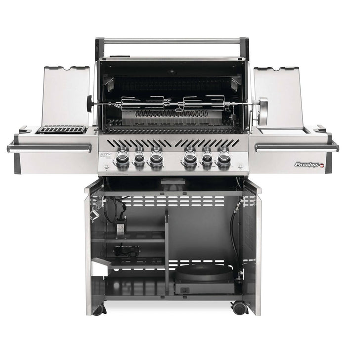Napoleon Prestige PRO 500 Freestanding Grill with Infrared Rear and Side Burners and Rotisserie Kit