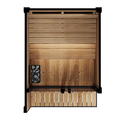 SaunaLife GL4 Outdoor Sauna Kit Garden Luxury-Series Outdoor DIY Sauna Kit, Thermo-Spruce, up to 4 Persons