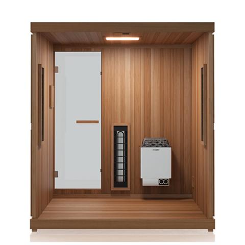 Finnmark FD-5 Trinity XL Infrared & 4-Person Home Sauna with Infrared and Traditional Sauna Heater | FD-KN005