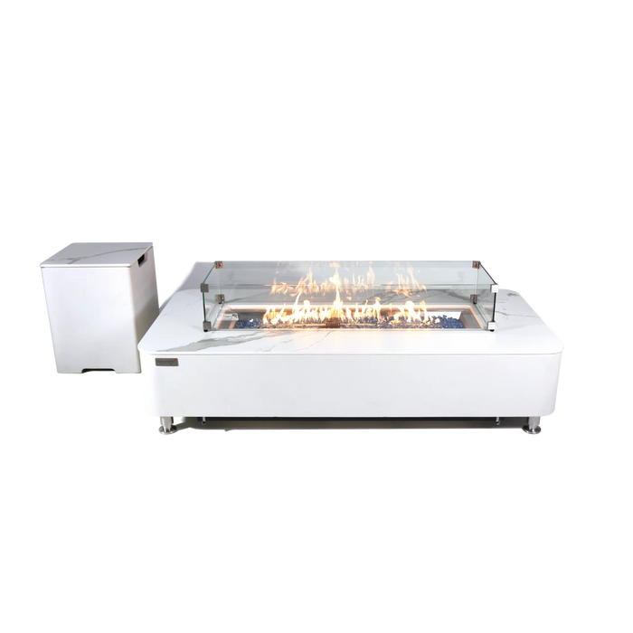 Elementi Plus ATHENS Marble Porcelain Fire Table