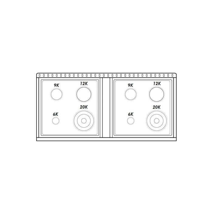 48 Inch Gas Sealed Burner Rangetop