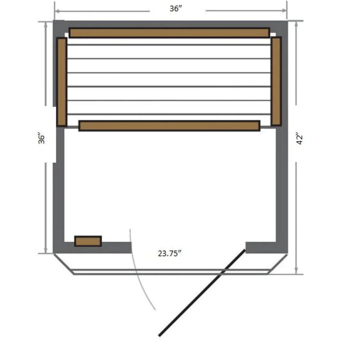 Sunray Barrett | 1-2 Person Hemlock Sauna | HL100K2