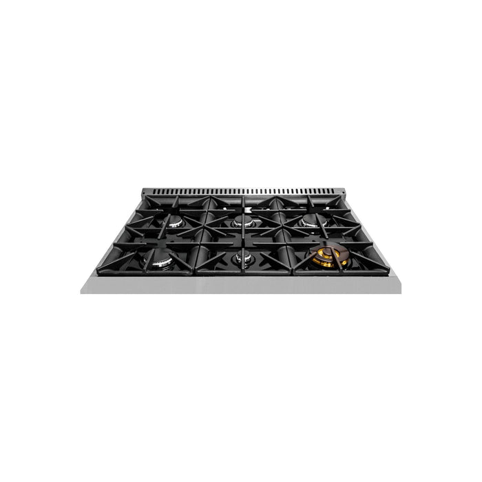 36 Inch Gas Freestanding Range in Black