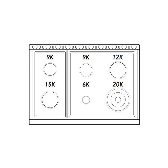 36 Inch Gas Freestanding Range in Black