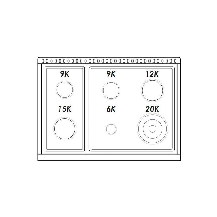 36 Inch Gas Sealed Burner Rangetop