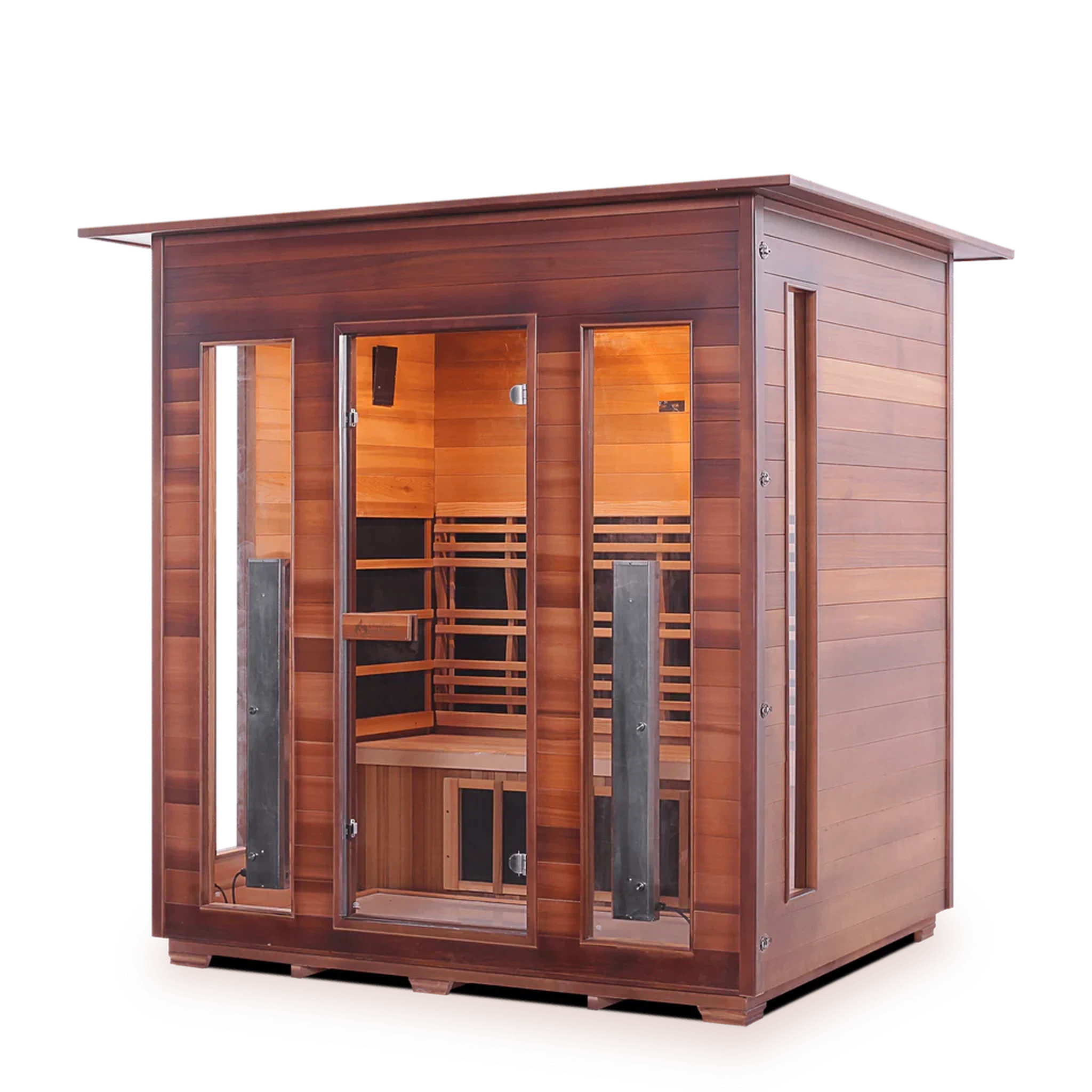 Enlighten Full Spectrum RUSTIC Infrared Sauna - 4 Person Sauna