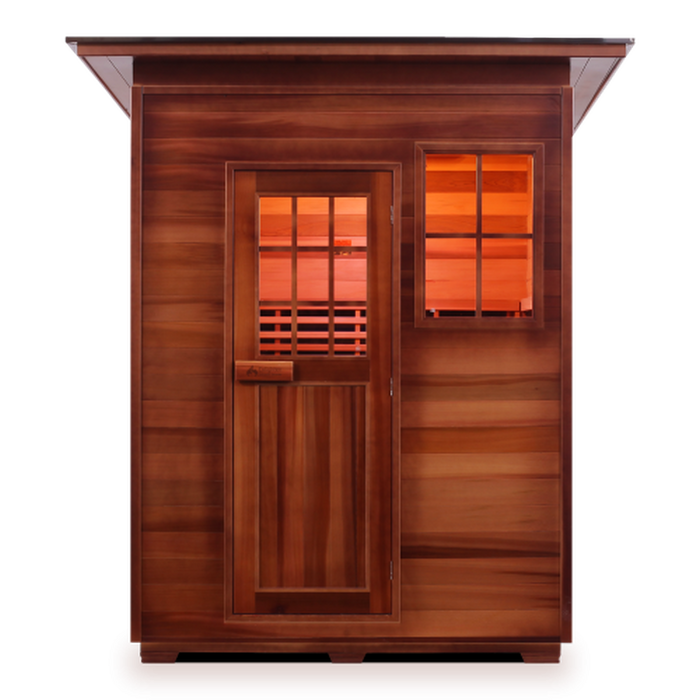 Enlighten Sapphire Infrared/Traditional Hybrid Sauna - 3 Person Sauna