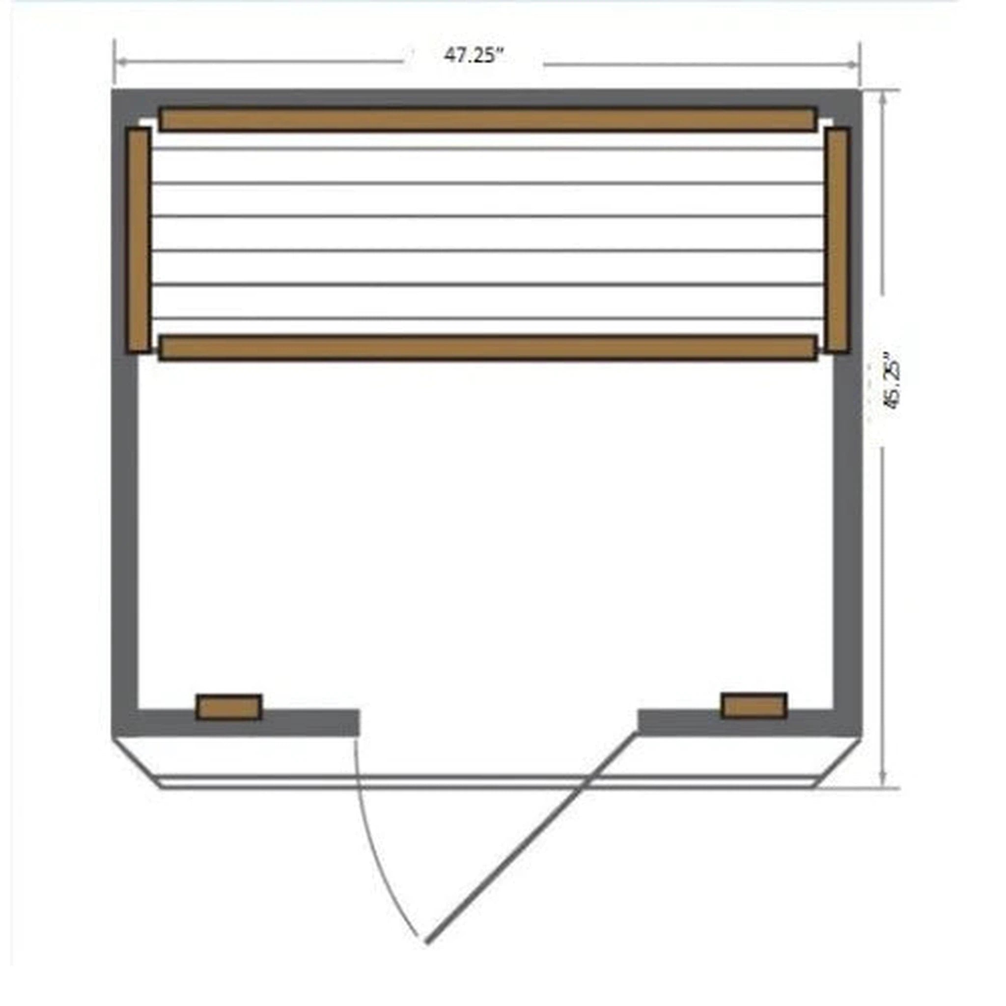 Sunray Sierra 2 Person Cedar Sauna | HL200K