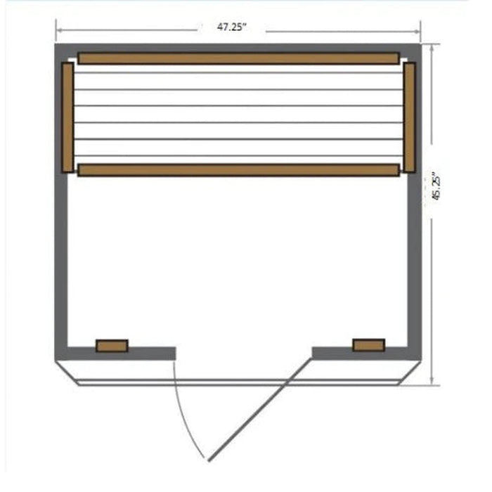 Sunray Sierra | 2 Person Cedar Sauna | HL200K