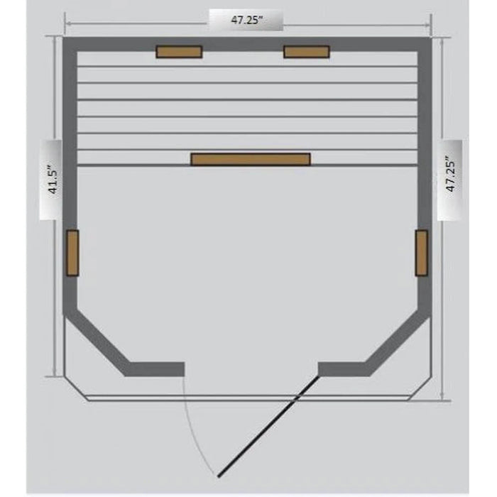 Sunray Heathrow | 2 Person Hemlock Sauna | HL200W