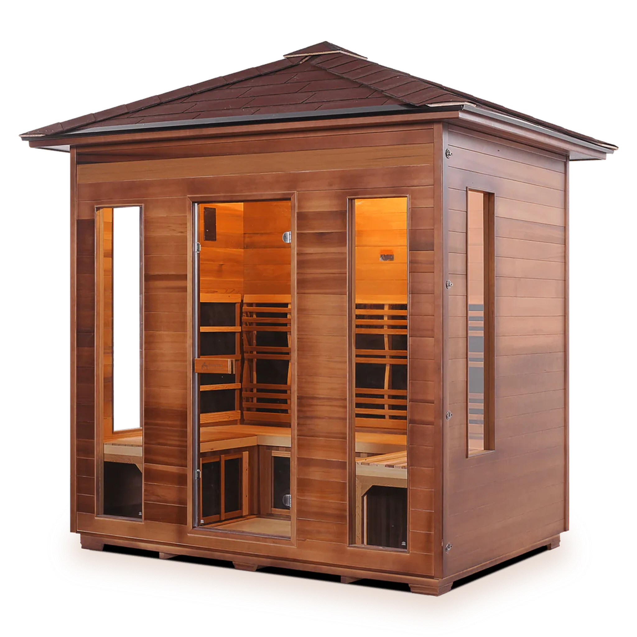 Enlighten Full Spectrum Infrared RUSTIC Sauna - 5 Person Sauna