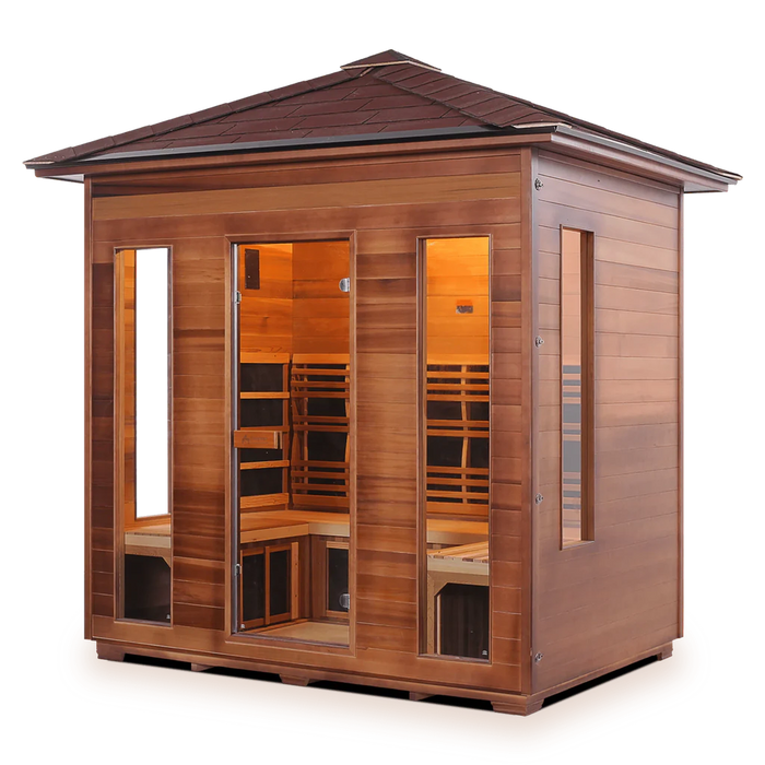 Enlighten Full Spectrum Infrared RUSTIC Sauna - 5 Person Sauna