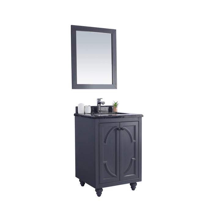 Odyssey 24" Maple Grey Bathroom Vanity with Black Wood Marble Countertop