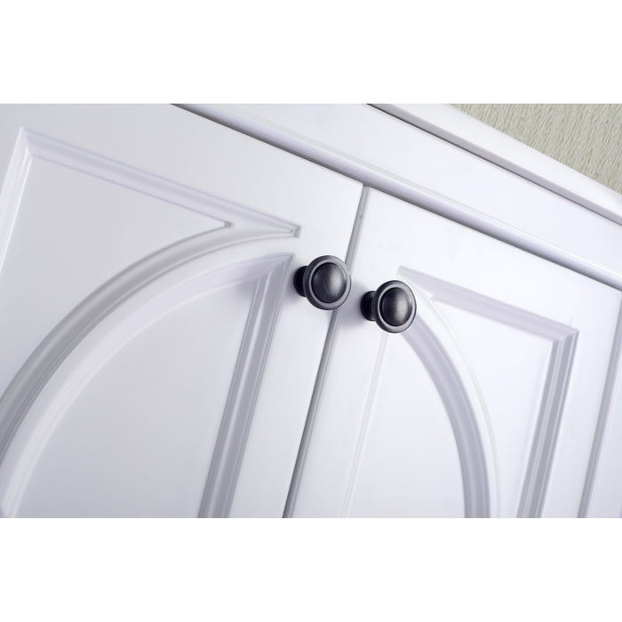 Odyssey 24" White Bathroom Vanity with Matte Black VIVA Stone Solid Surface Countertop
