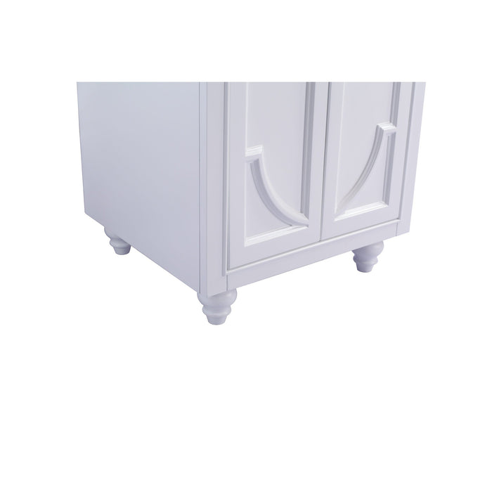 Odyssey 24" White Bathroom Vanity with White Carrara Marble Countertop