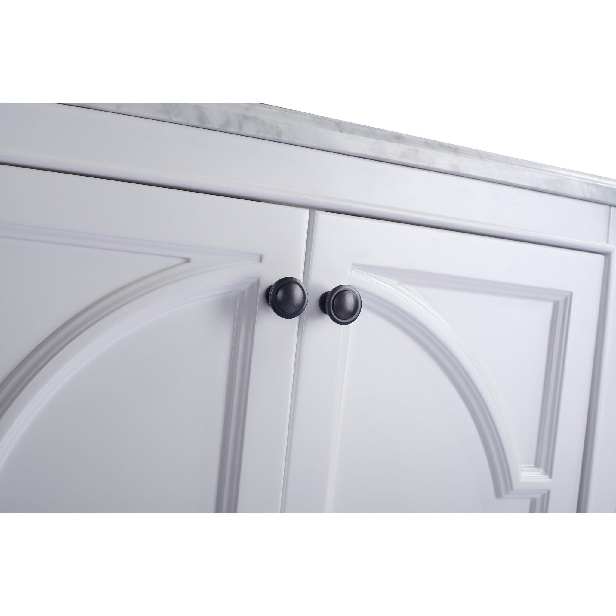 Odyssey 30" White Bathroom Vanity with Pure White Phoenix Stone Countertop