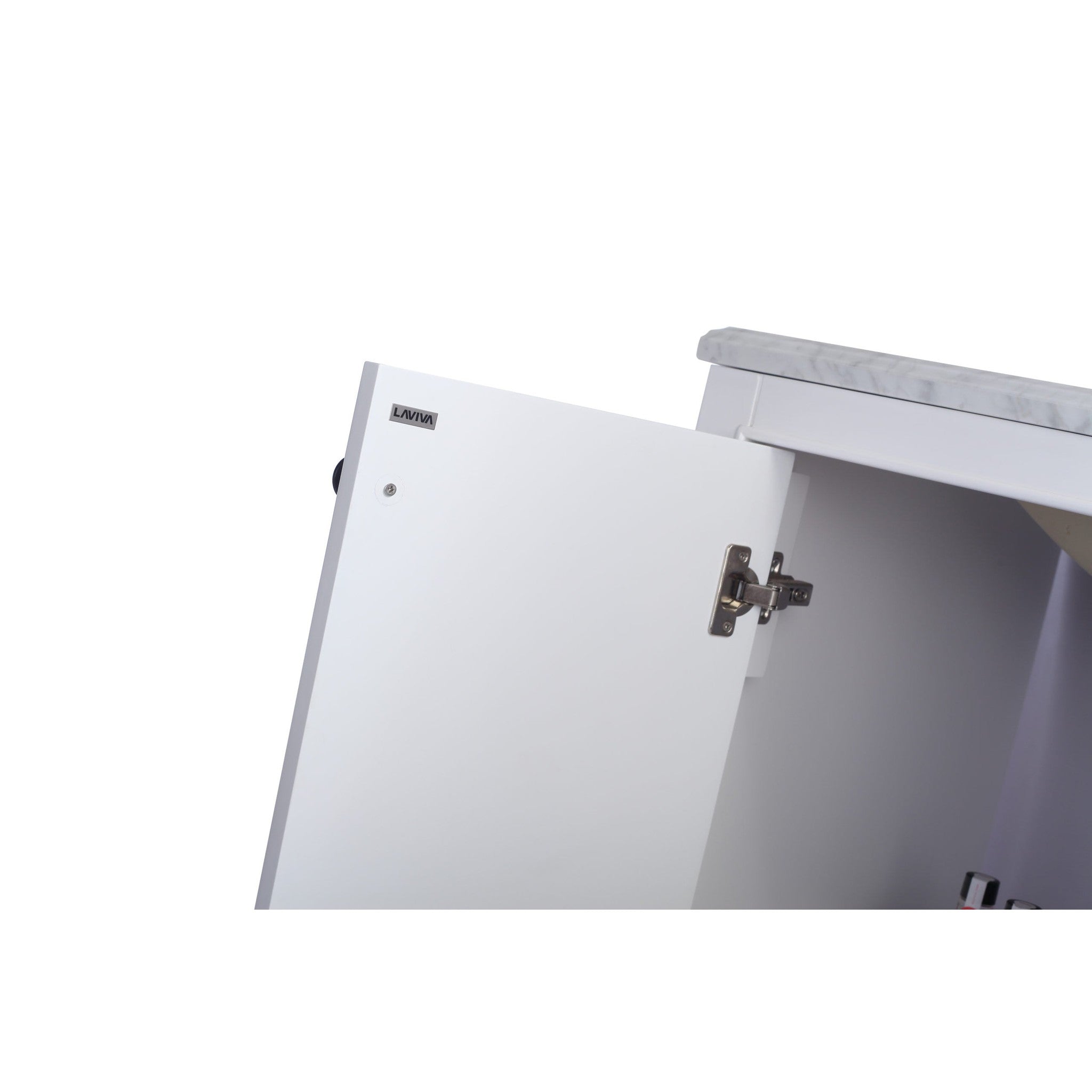Odyssey 30" White Bathroom Vanity with Pure White Phoenix Stone Countertop