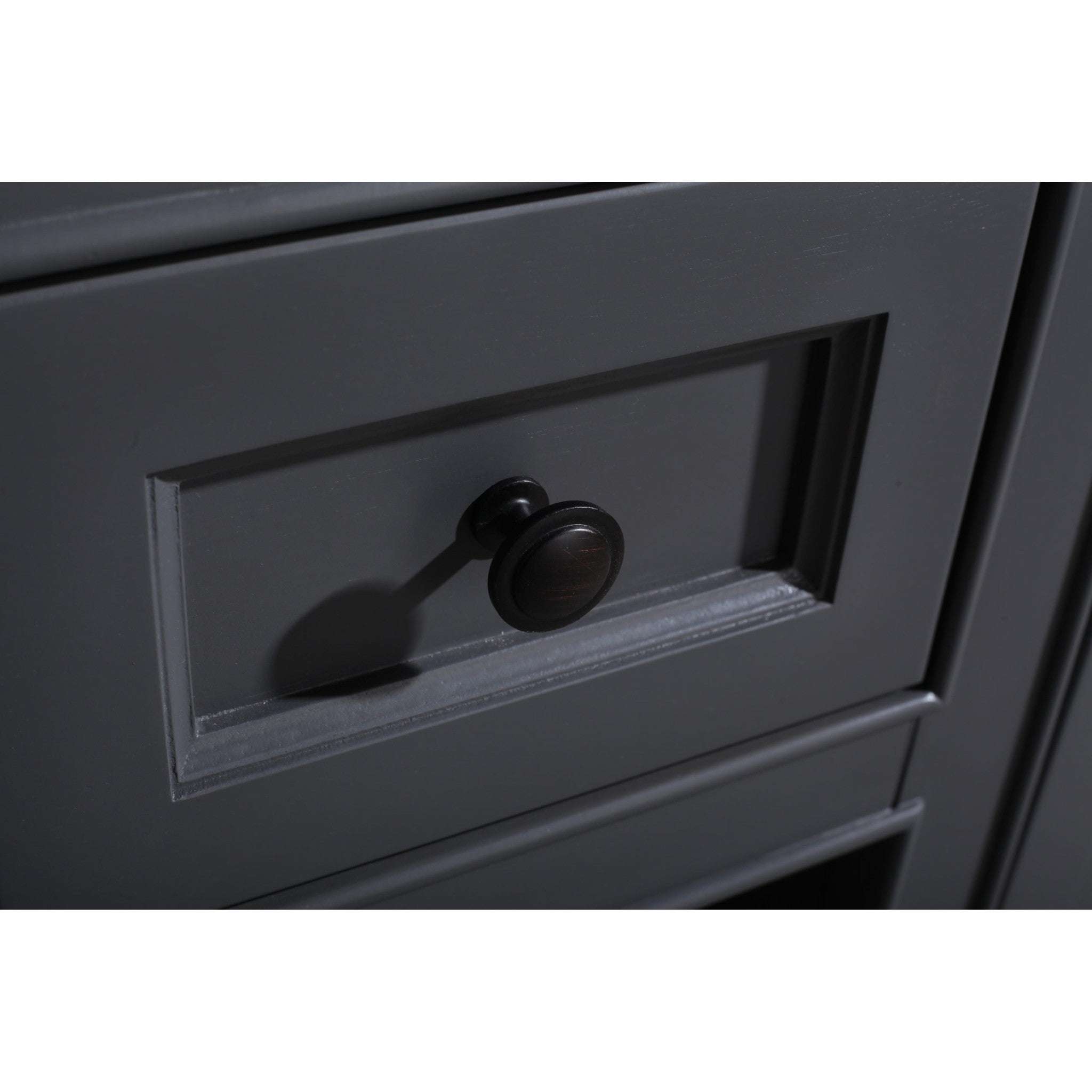 Odyssey 60" Maple Grey Double Sink Bathroom Vanity with Matte Black VIVA Stone Solid Surface Countertop