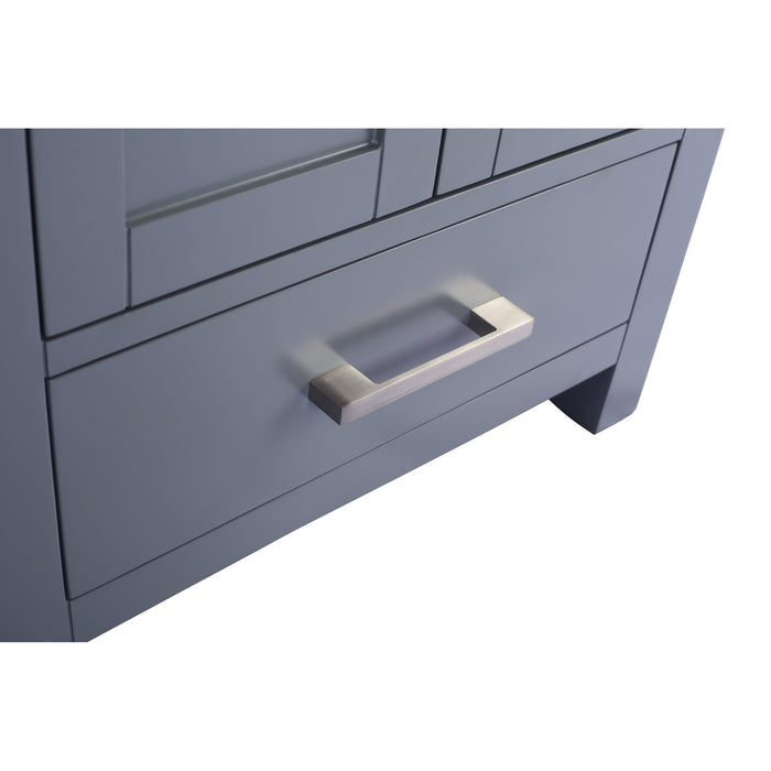Wilson 24" Grey Bathroom Vanity with Matte Black VIVA Stone Solid Surface Countertop