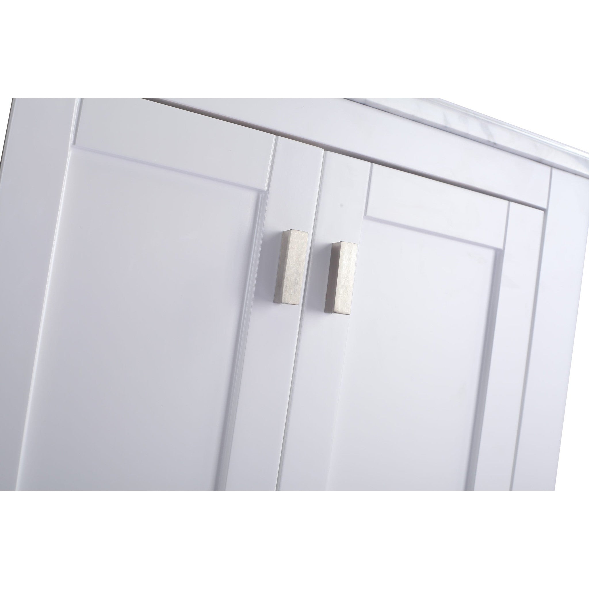 Wilson 24" White Bathroom Vanity with Matte Black VIVA Stone Solid Surface Countertop