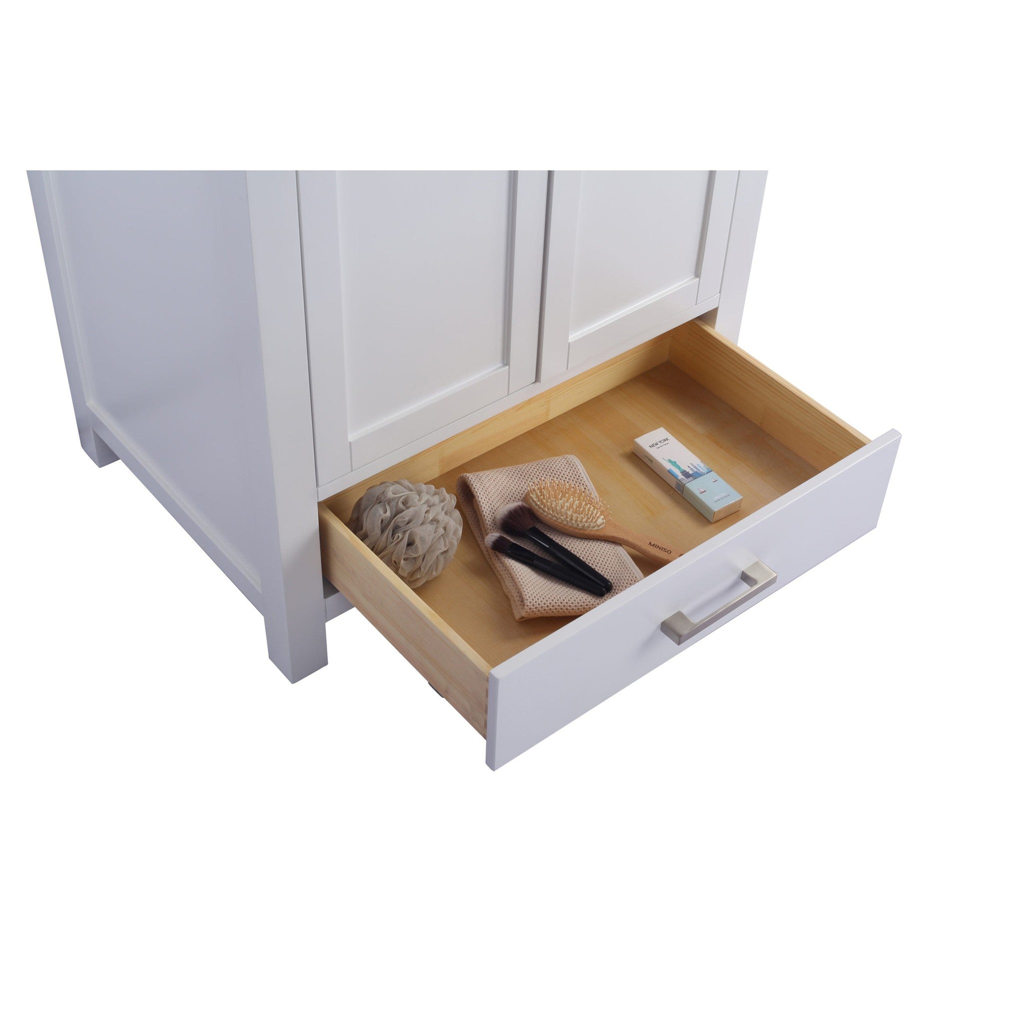 Wilson 30" White Bathroom Vanity with White Quartz Countertop