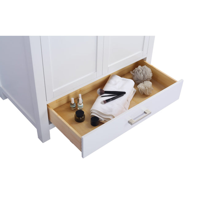 Wilson 36" White Bathroom Vanity with White Quartz Countertop