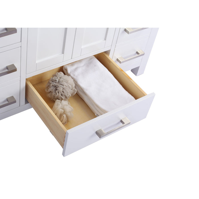 Wilson 42" White Bathroom Vanity with Matte White VIVA Stone Solid Surface Countertop