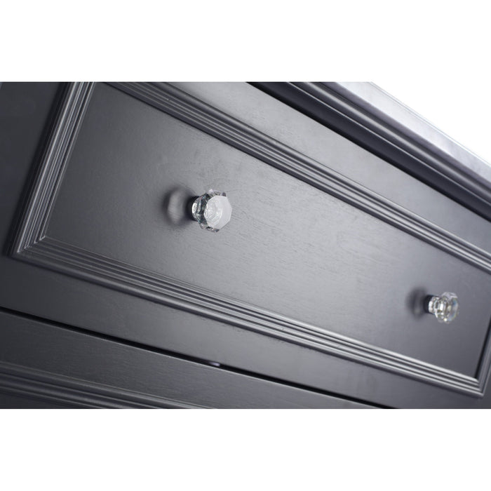 Luna 30" Maple Grey Bathroom Vanity with White Stripes Marble Countertop