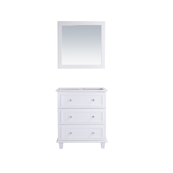 Luna 30" White Bathroom Vanity Cabinet