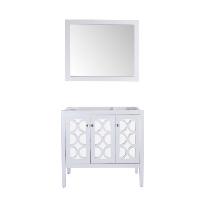 Mediterraneo 36" White Bathroom Vanity Cabinet