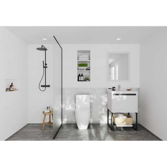 Alto 24" White Bathroom Vanity with White Quartz Countertop