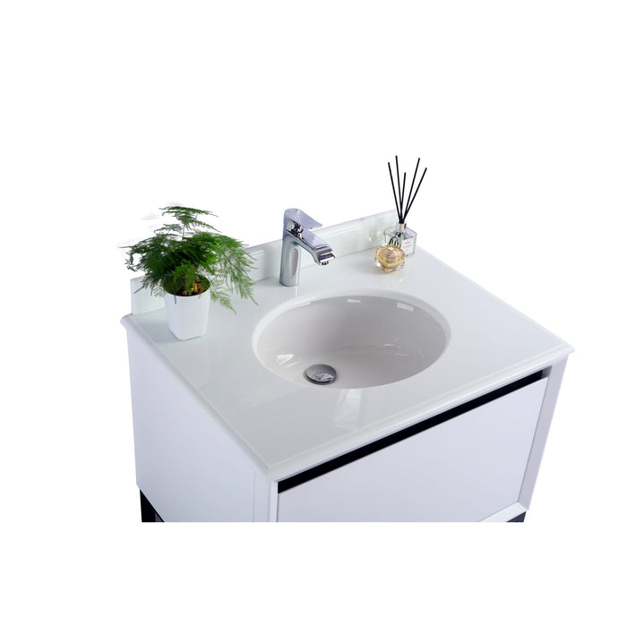 Alto 30" White Bathroom Vanity with Pure White Phoenix Stone Countertop