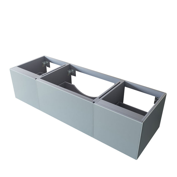 Vitri 66" Fossil Grey Single Sink Wall Hung Bathroom Vanity Cabinet