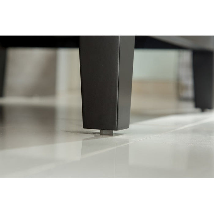 Wimbledon 24" Brown Bathroom Vanity with Matte Black VIVA Stone Solid Surface Countertop